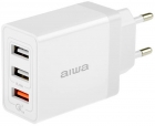 Carregador de Parede Aiwa AW-P2232QW 3X USB - Branco