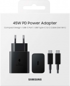 Carregador de Parede Samsung EP-T4510XBEGWW Super Fast Charger 45W PD USB-C - Preto