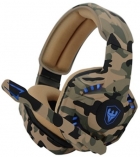 Fone de Ouvido Gaming Satellite com Microfone AE-368C Army USB 3.5MM Camuflado