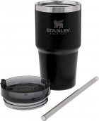 Caneca com Canudo Termico Stanley Adventure 10-02662-101 (591ML) Preto Fosco
