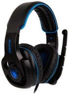 Fone Headset Gamer Sades Hammer Surround 7.1 com Fio Preto/Azul