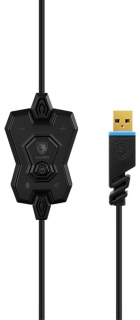 Fone Headset Gamer Sades Hammer Surround 7.1 com Fio Preto/Azul
