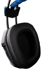 Fone Headset Gamer Sades Xpower Plus com Fio Preto/Azul
