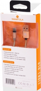 Cabo Magnetico Smartzla USB 2.0 para Lightning SAT-C005 (1 Metro) - Dourado