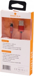 Cabo Magnetico Smartzla USB 2.0 para Lightning SAT-C005 (1 Metro) - Vermelho
