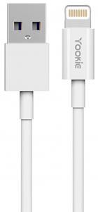 Cabo USB-A para Lightning Yookie CB1 (1 Metro) - Branco