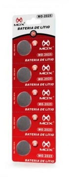 Bateria Mox MO-2025 - CR2025 - 5 Unidades