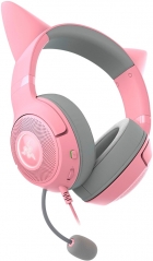 Headset Gaming com Fio Razer Kraken Kitty V2 Quartz Edition RZ04-04730200-R3U1