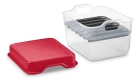 Mini máquina de waffles com 7 pratos de Natal intercambiáveis Dash Color Red
