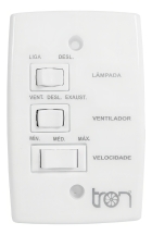 Ventilador De Teto Tron Búzios Max LED 3 Pás Silencioso Branco