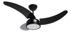 Ventilador De Teto Búzios Max Led Tron Preto 3 Pás