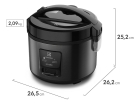 Panela Elétrica Electrolux vapor arroz capacidade 2L 6 Xícaras 2 em 1 timer panela removivel antiaderente tampa com visor transparente ERC10 inox por Rita Lobo