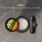 Panela Elétrica Electrolux vapor arroz capacidade 2L 6 Xícaras 2 em 1 timer panela removivel antiaderente tampa com visor transparente ERC10 inox por Rita Lobo