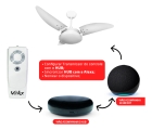 Ventilador De Teto Nina Branco Com Controle Remoto Compatível Com Alexa
