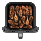 Fritadeira Air Fryer 5 Litros Com Cesta Antiaderente Removível Aviso Sonoro E Desligamento Automático Frita Sem Óleo Com Circulação De Ar Quente Em 200°c Timer 1900wts De Potência E Itatiaia