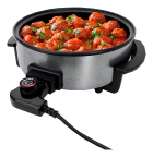 Panela Multifuncional Elétrica Redonda 30cm Grill Antiaderente Portátil Mangiare Agratto Aper01i