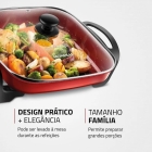 Panela Elétrica PE-49-RC MultiCook 1200W de Potência Red Ceramic Mondial