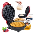 Máquina De Fazer Waffle Mini Grill Panqueca Elétrica Cor Vermelho