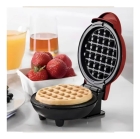 Máquina De Fazer Waffle Mini Grill Panqueca Elétrica Cor Vermelho