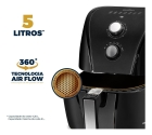 Air Fryer Britânia 5l Antiaderente Gold 1500w Baf45a Cor Preto