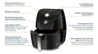 Air Fryer Britânia 5l Antiaderente Gold 1500w Baf45a Cor Preto