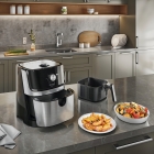 Fritadeira Air Fryer Dako 5 Litros Preto/inox Com Painel Analógico E Potência De 1700w 127V