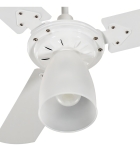 Ventilador Teto Branco Tron Marbella 3 Pás Mdf