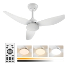 Ventilador De Teto Rústico 36 " Com Luz Led E Controle Remoto, 3 Pás, 6 Velocidades, 3 Cores De Luz Ajustáveis, Silencioso, Ideal Para Quarto, Sala, Varanda, Ambientes Internos E Externos