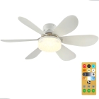 Ventilador Teto Com Luz Integrada Ventilador Teto Silencioso 6 Pás Facil Instalação Com Controle