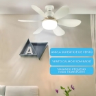 Ventilador Teto Com Luz Integrada Ventilador Teto Silencioso 6 Pás Facil Instalação Com Controle