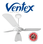 Ventilador de teto Ventex Yris com 3 pás de Mdf branco estrutura branco, 1.015m de diâmetro