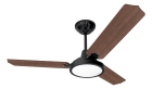 Ventilador De Teto Loren Sid Lumi Led M3 3 Pás Mogno Estrutura Preto Diâmetro 0.98 M Material Das Pás Mdf
