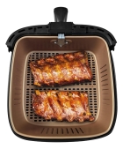 Air Fryer Philco 9l 2000w Cesto Quadrado Gold Paf90b Cor Preto