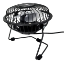 Ventilador De Mesa Forte Metal Portátil Preto Mini Usb 4 Pás