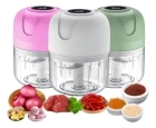 Mini Processador Alimento Triturador Alho Elétrico Usb 250ml Cor Branco