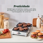 Grill Compacto Chapa E Panini Press Cuisinart Cor Cinza