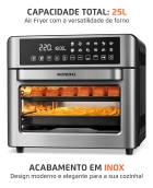 Fritadeira Air Fryer Forno Oven Digital 25L Mondial AFO-25L-BI