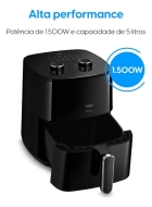 Fritadeira Air Fryer Elgin 5l 1500w 110v Preto