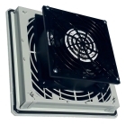 Kit Micro Ventilador com Filtro Grelha Para Painel Elétrico 250x250 Q255S Qualitas 20cm 110v 220v Bivolt Quadro De Comando Industrial Anti poeira