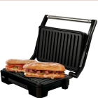 Grill Elétrico Mallory Asteria Compact Preto Inox - Cor Inox/Preto