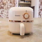 Mini Air Fryer Gaabor Fritadeira Elétrica S/ Óleo 1,4l 900w Cor Off-white e Rose Gold