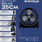 Ventilador Circulador De Ar 25cm Ventimais Cor da estrutura Preto Diâmetro 25 cm