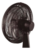 Ventilador de Mesa Turbo 30cm 6 Pás Silencioso Preto e Cinza 3 Velocidades Inclinável Potente Mondial