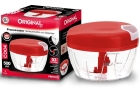 Processador De Alimentos Manual A Corda 3 Laminas De Inox Cor Vermelho