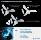 Ventilador De Teto Ventisol Fenix Inverter Com controle Estrutura Branco Pás Branco Diâmetro 960 mm Material das pás Plástico Quantidade de pás 3