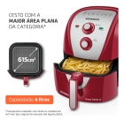 Fritadeira Sem Óleo Air Fryer 6L Mondial 1900W - AFN-60-RI cor Vermelho/Inox