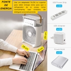 Ventilador Portátil Com Iluminação Umidificador Climatizador Cores Da Estrutura Preto Exclusivo Diâmetro 25 Cm Frequência 60 Material Das Pás Plástico Quantidade De Pás 1