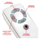 Ventilador De Teto Tron Aventador Led Branco Com Controle Remoto Compatível Com Alexa