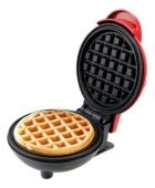 Forma De Waffle Elétrica Mini Formato Clássico Redonda Cor Preto