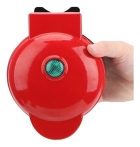 Forma De Waffle Elétrica Mini Formato Clássico Redonda Cor Preto